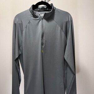 TallSlim Men's Quarter Zip Pullover Performance Shirt Grey M Medium